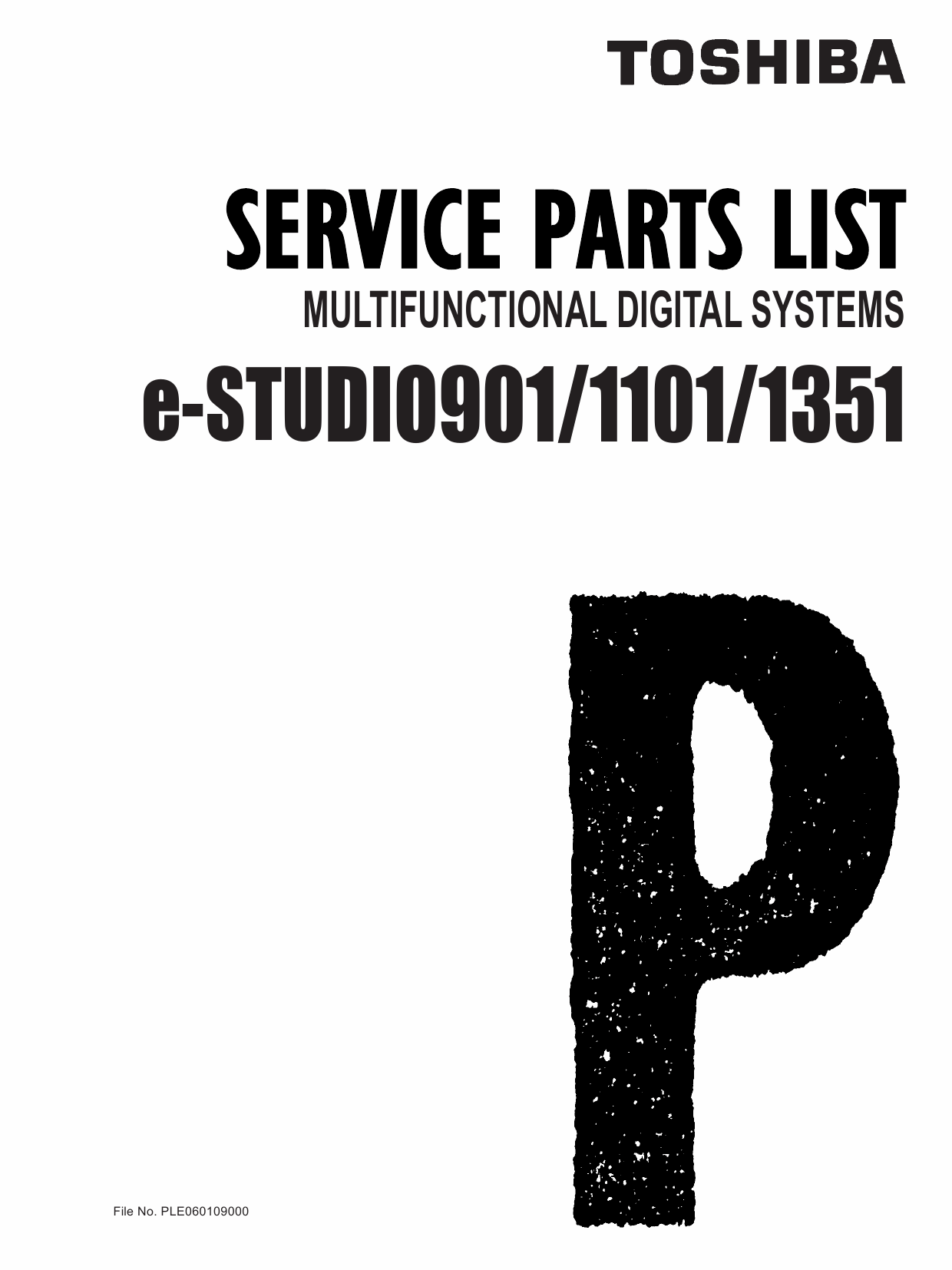 TOSHIBA e-STUDIO 901 1101 1351 Parts List Manual-1